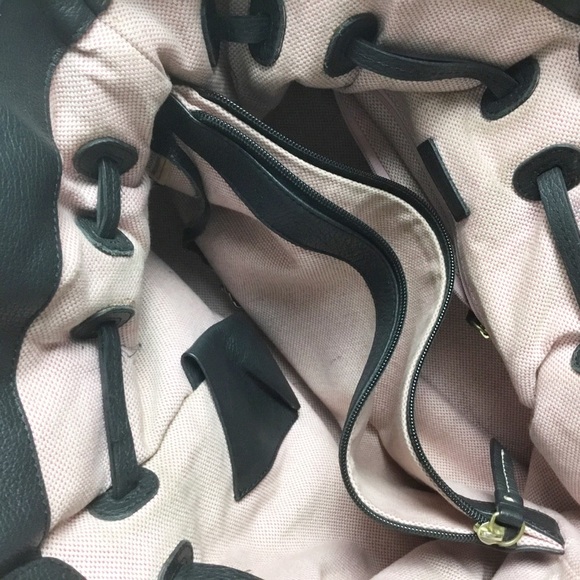 Dooney & Burke Black Leather Shoulder Bag Purse - Picture 6 of 8